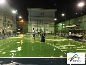 [Dự án] Sửa và sơn lại 2 lớp sơn Plexipave sân tennis Tân Cảng