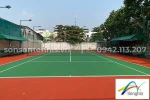 [Dự án] Sơn sửa lại 2 sân tennis 3 lớp sơn Decoturf Quận 6