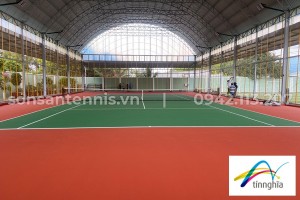 [Dự án] Sơn sân tennis trải thảm nhựa ở Củ Chi