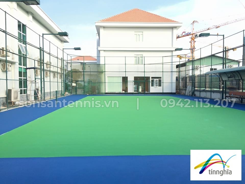 [Dự án] Sơn Decoturf cho 01 sân tennis Tân Cảng - Sài Gòn